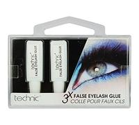 TECHNIC 3 x TUBES CLEAR FAKE FALSE EYELASH GLUE ADHESIVE SET STRONG SEALED LASH