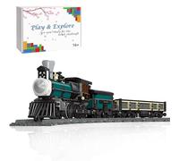 Technic 560pcs TH 10 Steam Train Retro Locomotive with Tracks, City Freight Train Model Creative Gifts for Children and Adults, Compatible with Lego