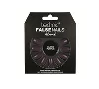 Technic Almond 24 False Nails With Glue Gloss - Purple