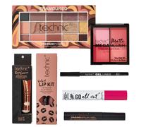 Technic Enamoured Full Face Cosmetic 8 Piece Gift Set - Full Size Products for Eyes, Face & Lips - Perfect for Makeup Lovers - Vegan & Cruelty Free
