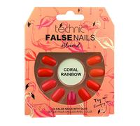 Technic False Nails Almond Coral Rainbow 24 pcs