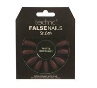 Technic False Nails Stiletto Matte Burgundy 24 pcs