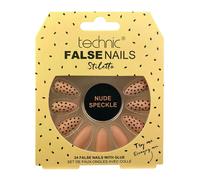 Technic False Nails Stiletto Nude Speckle 24 pcs