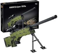 Technic Gun Building Blocks, 1315 Pieces AWM Sniper Rifle Building Blocks Set, Shootable Gun Military Building Set, Military Shooting Weapon Model for Adults Kids, Compatible with Lego