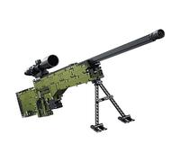 Technic Gun Building Blocks, 1400+ Pieces AWM Sniper Rifle Building Blocks Set, Shootable Gun Military Building Set, Military Shooting Weapon Model for Adults Kids, Compatible with Lego