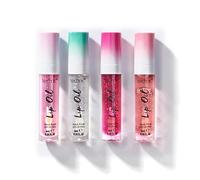 Technic Lip Oil Bundle - 4 Flavoured, Non Sticky, Hydrating Lip Oils With a High Shine Glossy Finish - Mixed Variety Multipack - Strawberry, Mint, Cherry, Orange
