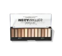 Technic Mega Mattes Nude Eyeshadow Palette - 12 Pigmented, Professional, Long Lasting