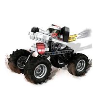 Technic Monster Truck Building Toy for Kids, Pull-Back Car Building Kit Vehicle with Shock-Absorbing Spring Suspension, Cute Dog with Tongue-Out Design, Great Gift for Boys and Girls Kids Ages 6+