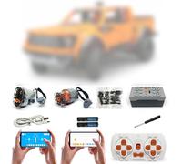 Technic motor set for Lego 42126 Ford F-150 Raptor Pickup Truck, 4 modes of app control, upgrade accessories with 2 motors and remote control set (model not included)