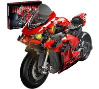 Technic Motorcycle Building Kit for Ducati V4S Superbike, 1:5 Technic Motorbike Construction Toys, MOC Racing Motorcycle Building Kit for Boys or Adults, Compatible with Lego - 2098 Pieces