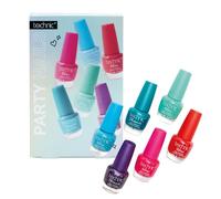Technic Party Nails 6-Piece Nail Polish Set - Bold Brights & Shimmer Finishes for Show-Stopping Nails
