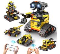 Technic Robot Building Sets, 688PCS 5-IN-1 RC Robot and Car, Remote and App Controlled Building Kit, Rechargeable RC Building Block, Engineering Kits Toys Gifts for Teen Boys Age 8-12 13 14 15+