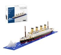 Technic Titanic Model Building Block Set, 1878Pcs Cruise Ship Titanic Boat Model Building Kit Compatible with Creator Expert 10294