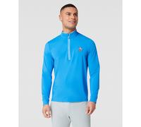 Technical Earl 1/4 Zip Golf Sweater In French Blue