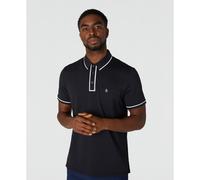 Technical Earl Short Sleeve Golf Polo Shirt In Caviar
