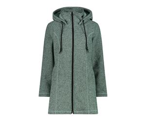 Technical Fleece Knit Faux Fur Hooded Parka Women CMP Vert D34