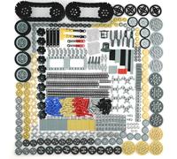 Technical Gears Axles Parts Pieces - Gearbox Bulding Block Classic Bulk Compatible with Cars Bricks Motor Gears Wheels Chain Tires, Ball Universal Joints Shock Absorber Connector Gears Parts Toys