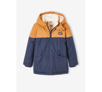 Technical Parka with Hood for Boys brown medium solid with design