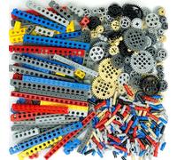 Technical Parts, Beams Gears Bricks, Bulk Pins Connectors Set Compatible with Building Blocks Car Motors Accessories, MOC Spares Buildings Toys for Adults Kids Age 6+