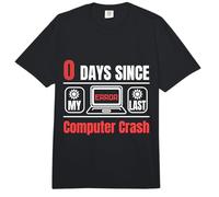 Technical Support 0 Days Since My Last Computer Crash Techie Comfort Colors Adult Heavyweight T-Shirt