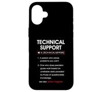 Technical Support Definition Funny Tech IT Support Sysadmin Case for iPhone 16 Plus