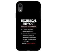 Technical Support Definition Funny Tech IT Support Sysadmin Case for iPhone XR