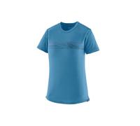 Technical T-Shirt Patagonia W's Cap Cool Merino Blend Graphic Shirt (Strata Stripe: Shore Blue) Women