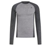 Technical top Odlo BL TOP crew neck l/s - NATURAL PERFORMANCE PW 150 (grey melange - dark grey melange) man