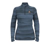 Technical top Odlo BL TOP turtle neck l/s half zip WHISTLER (folkstone gray - india ink) Woman