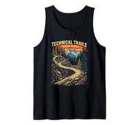 Technical Trails Demand Respect Cool Mountain Biking Scene Tank Top