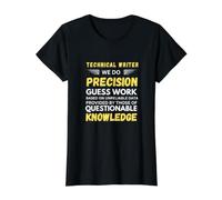 Technical Writer We Do Precision Guess Work Value Graphic T-Shirt, Women, Black, XS