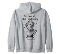 Technically Still Thinking Socrates Philosophy Humor Zip Hoodie