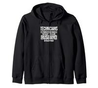 Technicians We Finish What Your Husband Started Maintenance Zip Hoodie