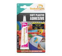 Technicqll 2x 20ml CLEAR ADHESIVE GLUE FOR SOFT PVC SYNTHETIC MATERIALS UPHOLSTERY