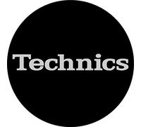 Technics 60638 Simple T2 Logo Design Slipmat - Black/Silver