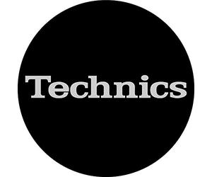 Technics 60638 Simple T2 Logo Design Slipmat - Black/Silver