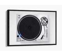 Technics Dj Decks Canvas Floater Frame Print Picture Art - Black Frame 30 inch wide x 20 inch high
