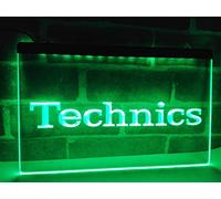 Technics Dj Neon Sign Turntables Dj Neon Light Music Dj Led Neon Light Sign Records Turntable DJ Neon Signs Bar Dj Light up Sign Music Bar Neon Signs with Dimmable Switch,Green,15.7"x23.6"