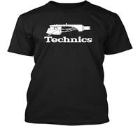 Technics Logo Custom Men's T Shirt Tee Black XXL