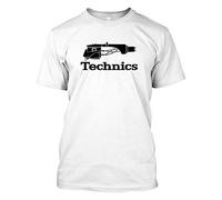 Technics Logo Dj 1200 Turntable Music Custom Men's Black T-Shirt Tee