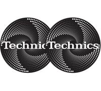 Technics Logo DJ Slipmats, felt (pair, Funnel White with White logo print)