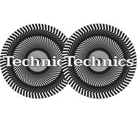 Technics Logo DJ Slipmats, felt (pair, Gear with white logo print)