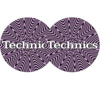 Technics Logo DJ Slipmats, felt (pair, Vortex with white logo print)