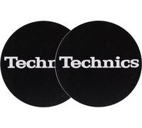 Technics Logo DJ Slipmats (pair, black felt with gold logo print)