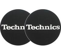 Technics Logo DJ Slipmats (pair, black felt with white logo print)