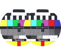 Technics Logo DJ Slipmats (pair, TV Design with White logo print)