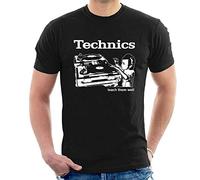 Technics Men T-Shirt Turntables Kid Teach Them Well Tee Black XL