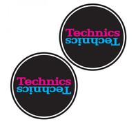 Technics Slipmat Duplex 5: Pink/Blue Mirror on Black