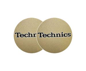 Technics Slipmat - Gold Black Logo (Pair)
