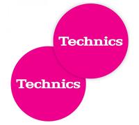 Technics Slipmat Simple 5 White on Pink